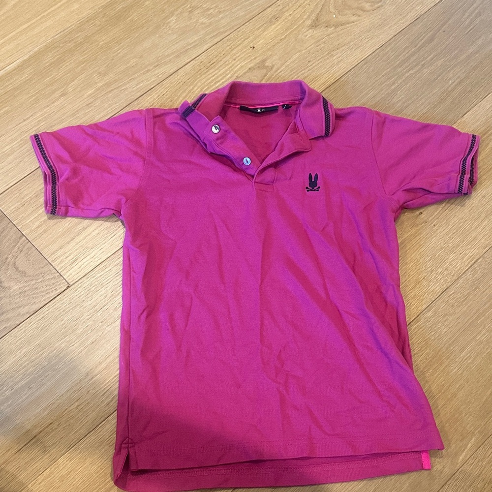 Kids Psycho Bunny Vibrant Pink Polo